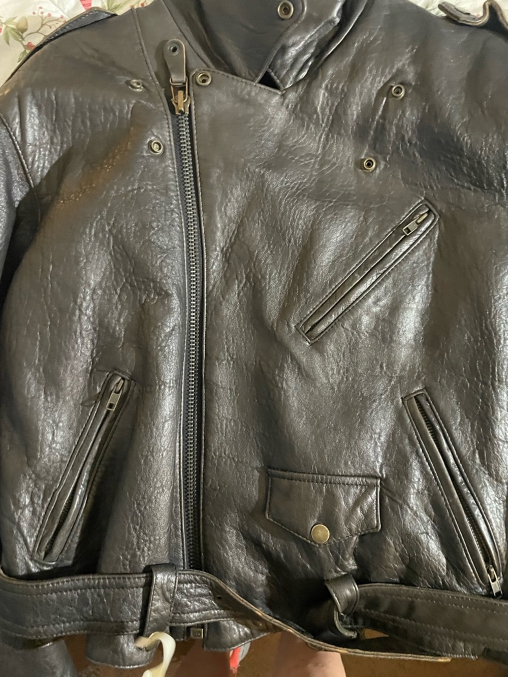 Vintage Leather Motorcycle Jacket. - Picture 6 of 10